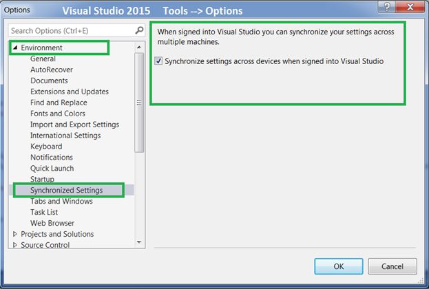 Synchronized Settings
